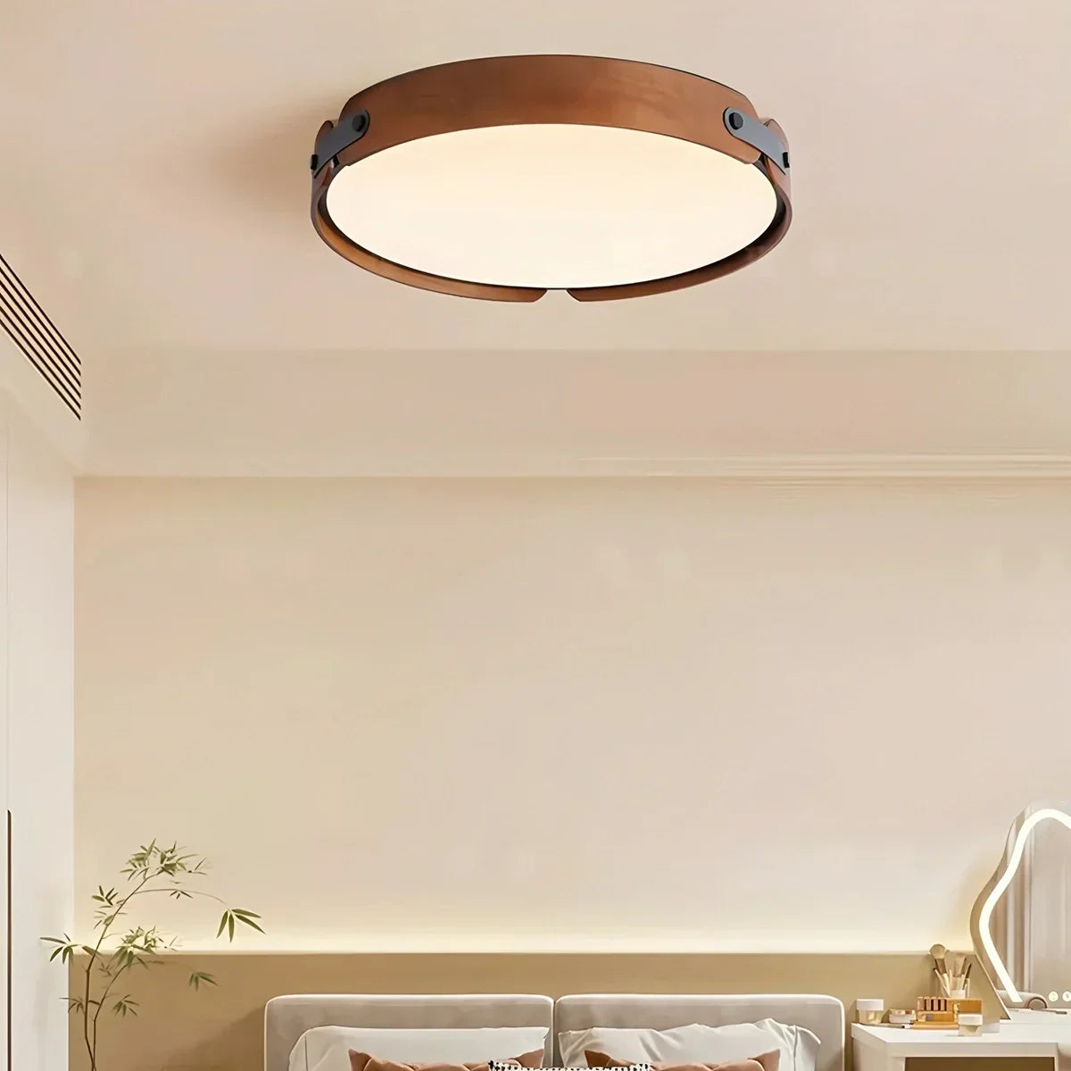 Nordic Wood Ceiling Light for Bedroom | Desfino