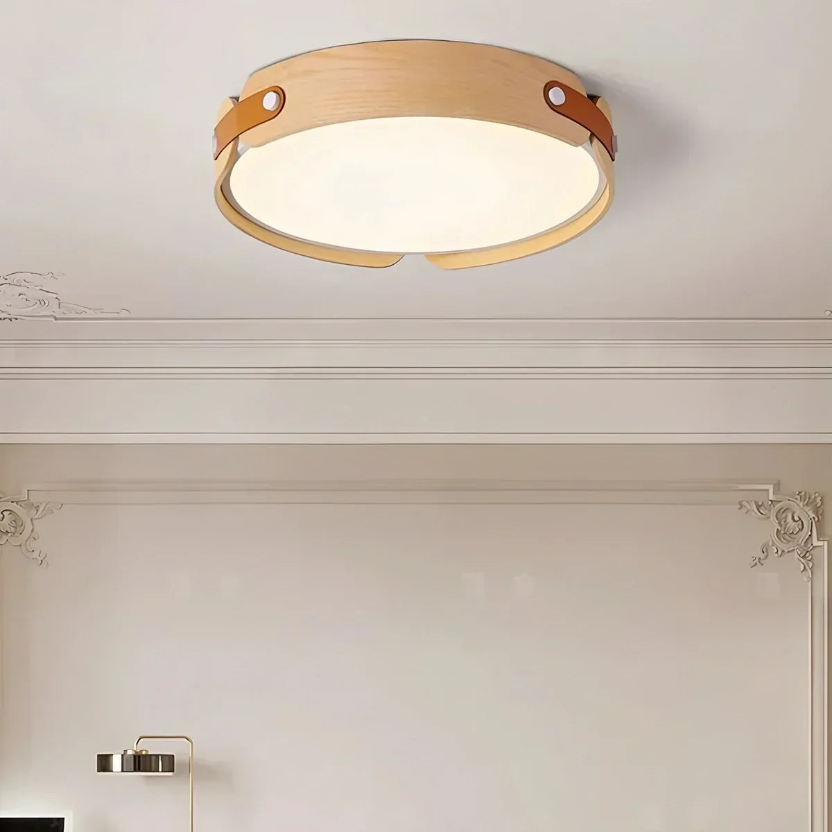 Nordic Wood Ceiling Light for Bedroom | Desfino