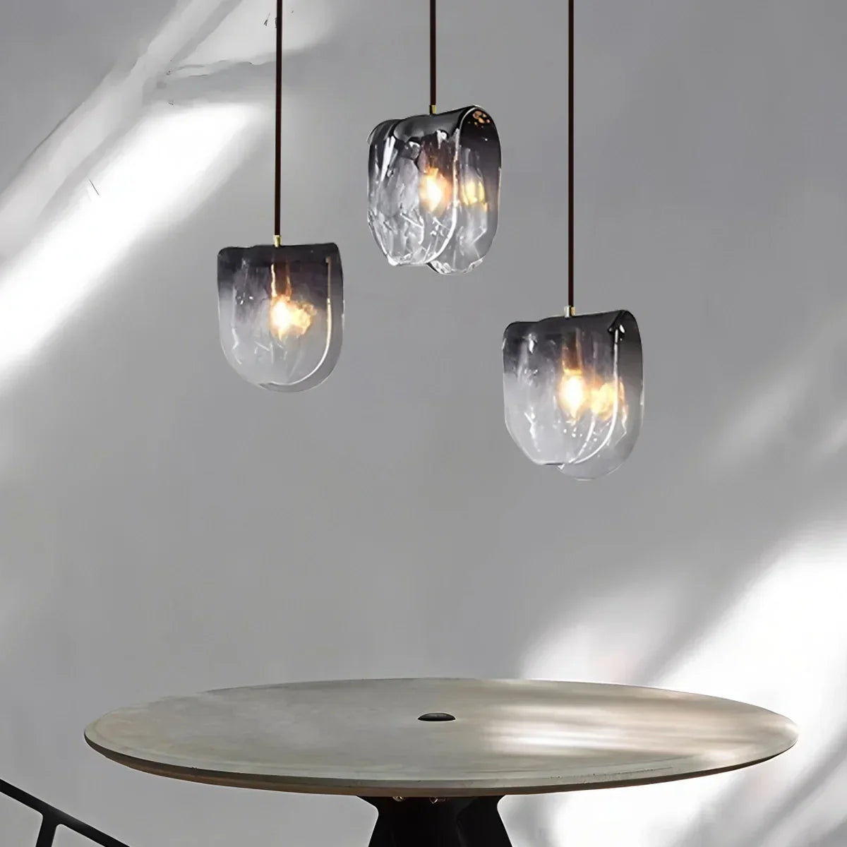 Modern Gradient Glass Pendant Light for Bedside | Desfino