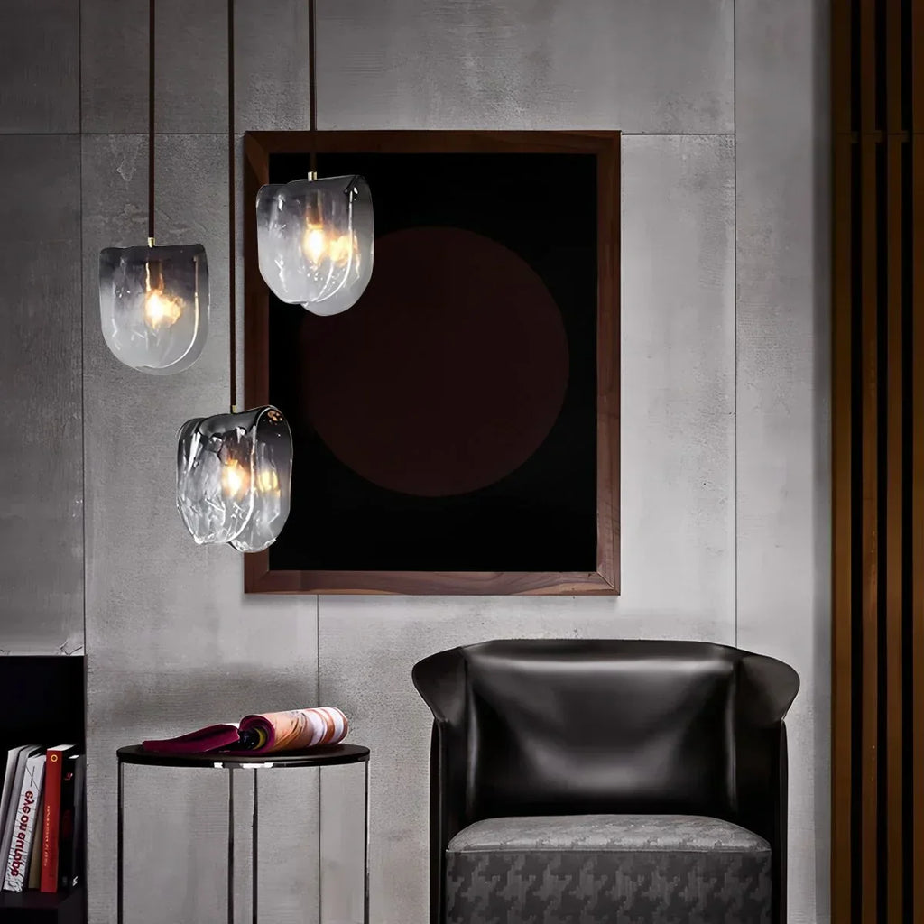 Modern Gradient Glass Pendant Light for Bedside | Desfino