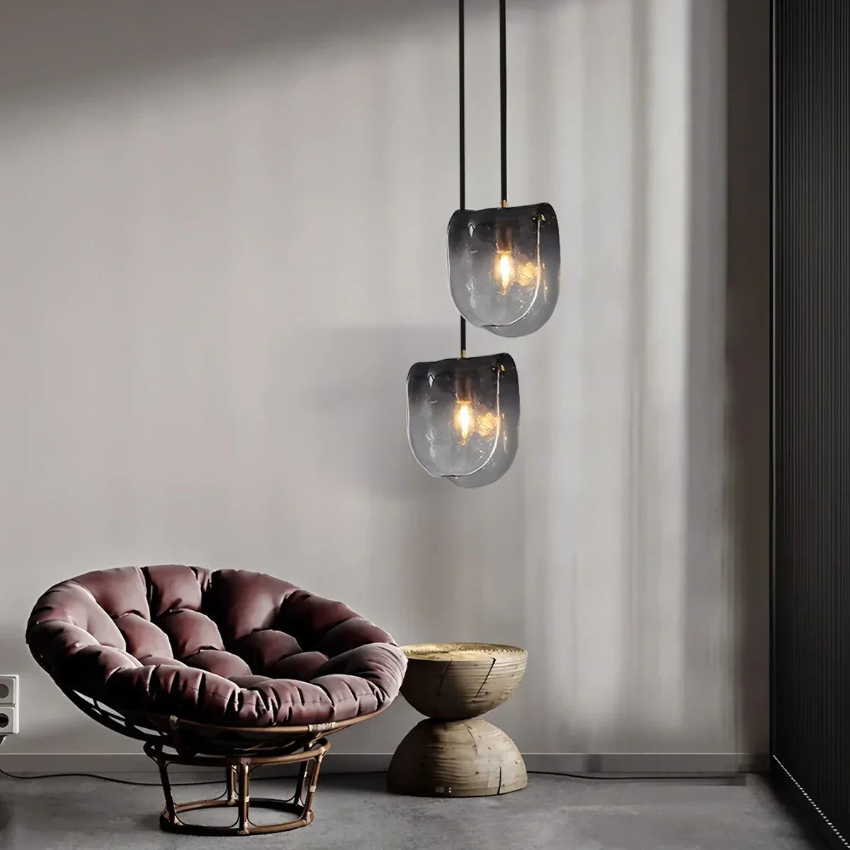Modern Gradient Glass Pendant Light for Bedside | Desfino
