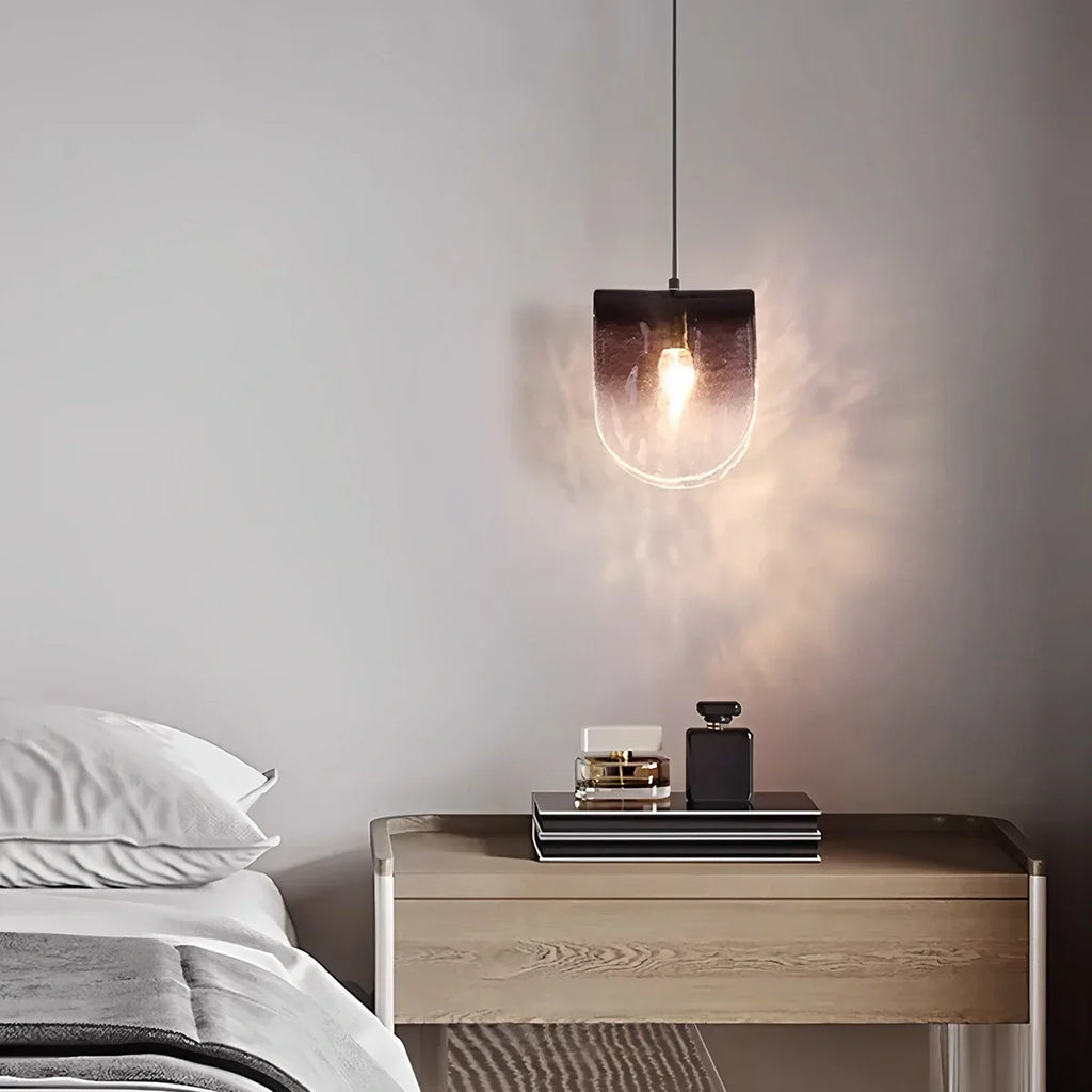 Modern Gradient Glass Pendant Light for Bedside | Desfino