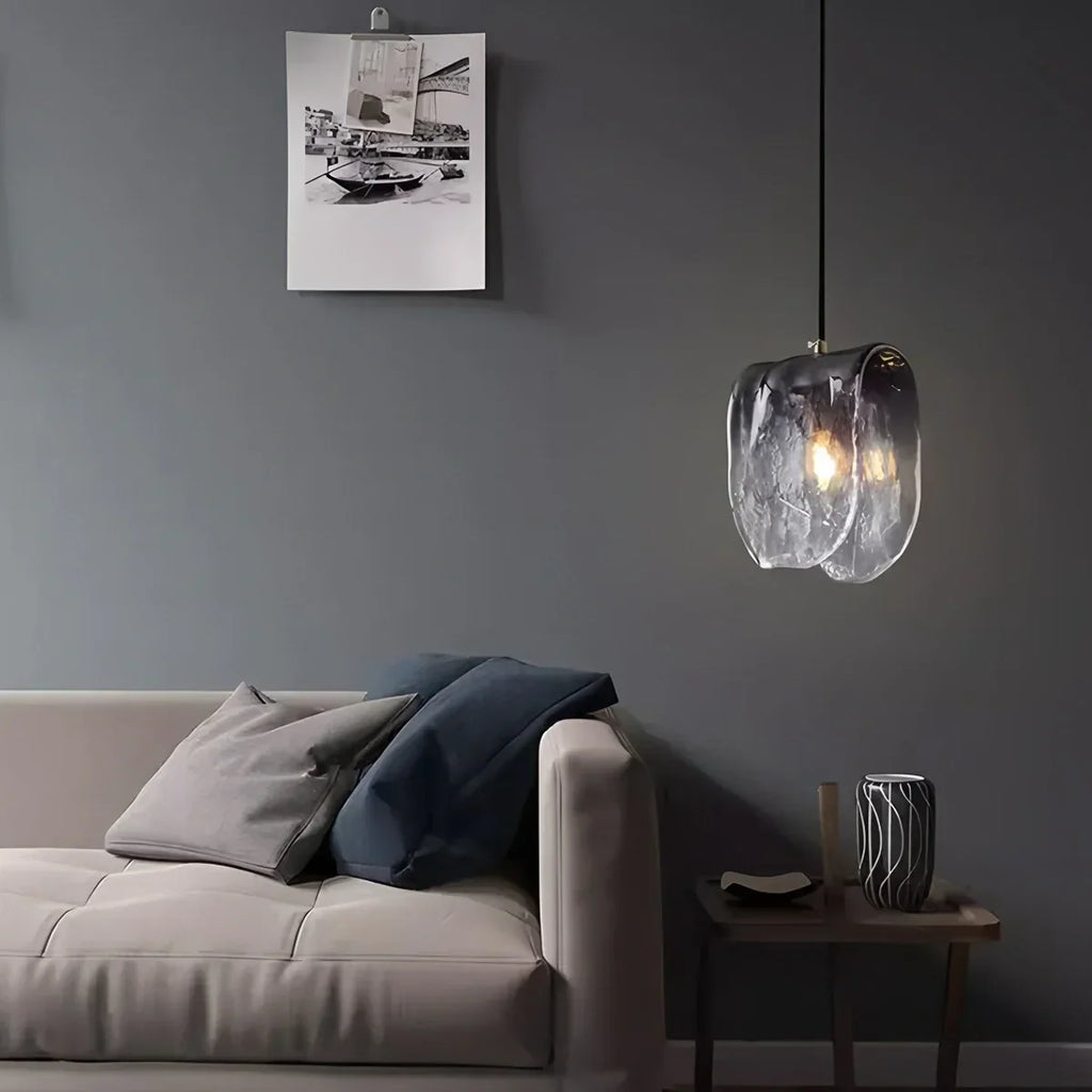 Modern Gradient Glass Pendant Light for Bedside | Desfino