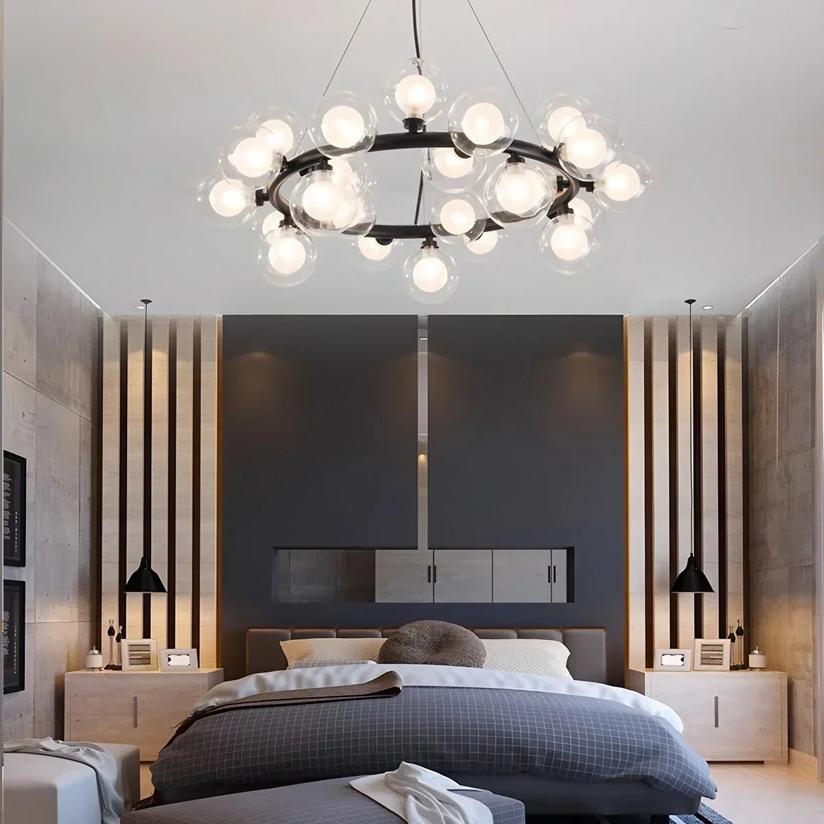Nur Bubble Glass Chandelier for Living Room | Desfino