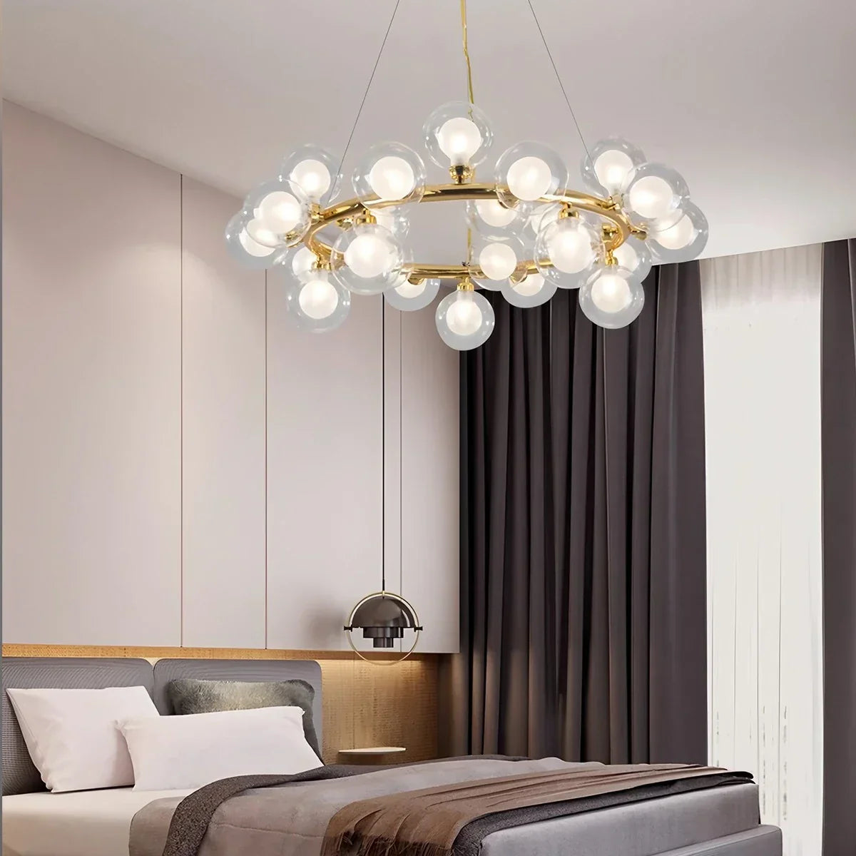 Nur Bubble Glass Chandelier for Living Room | Desfino