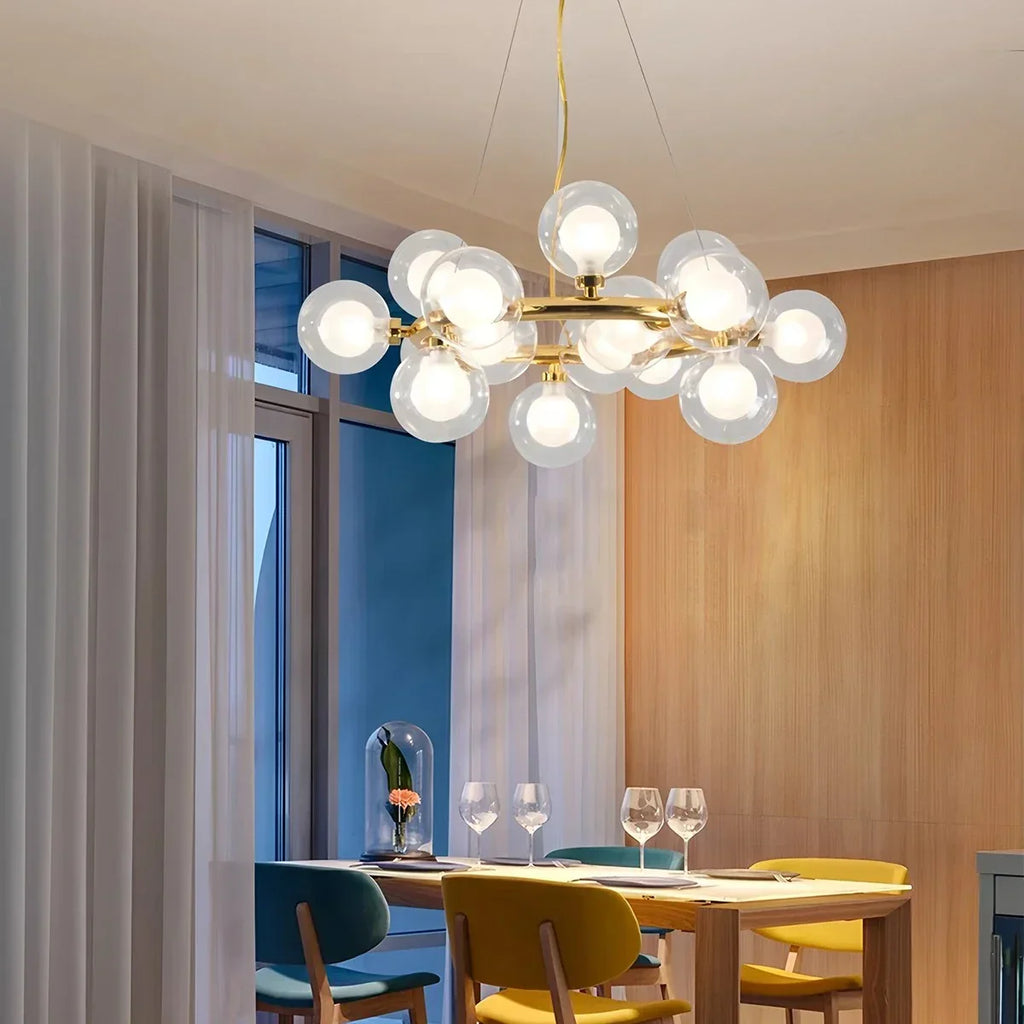 Nur Bubble Glass Chandelier for Living Room | Desfino