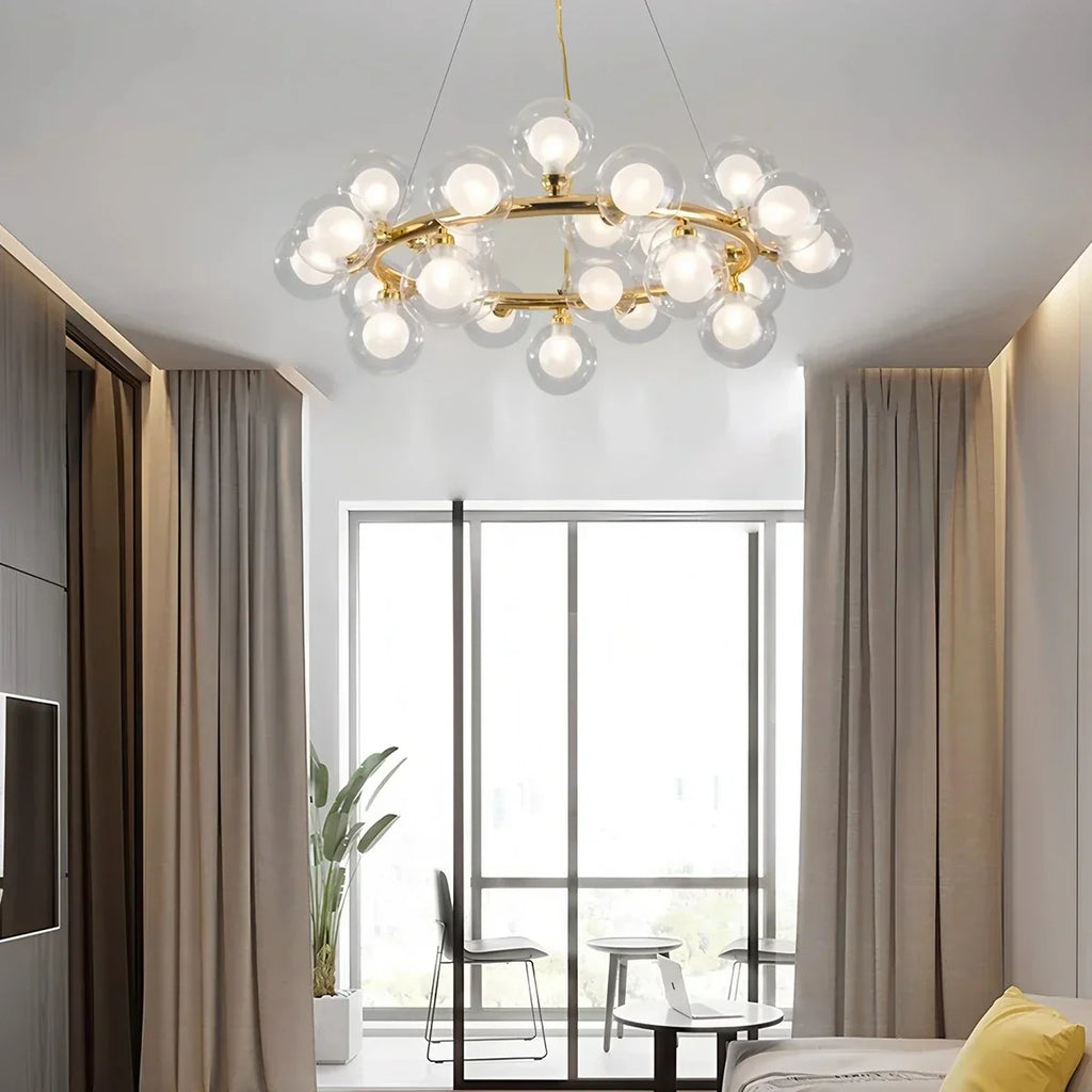 Nur Bubble Glass Chandelier for Living Room | Desfino