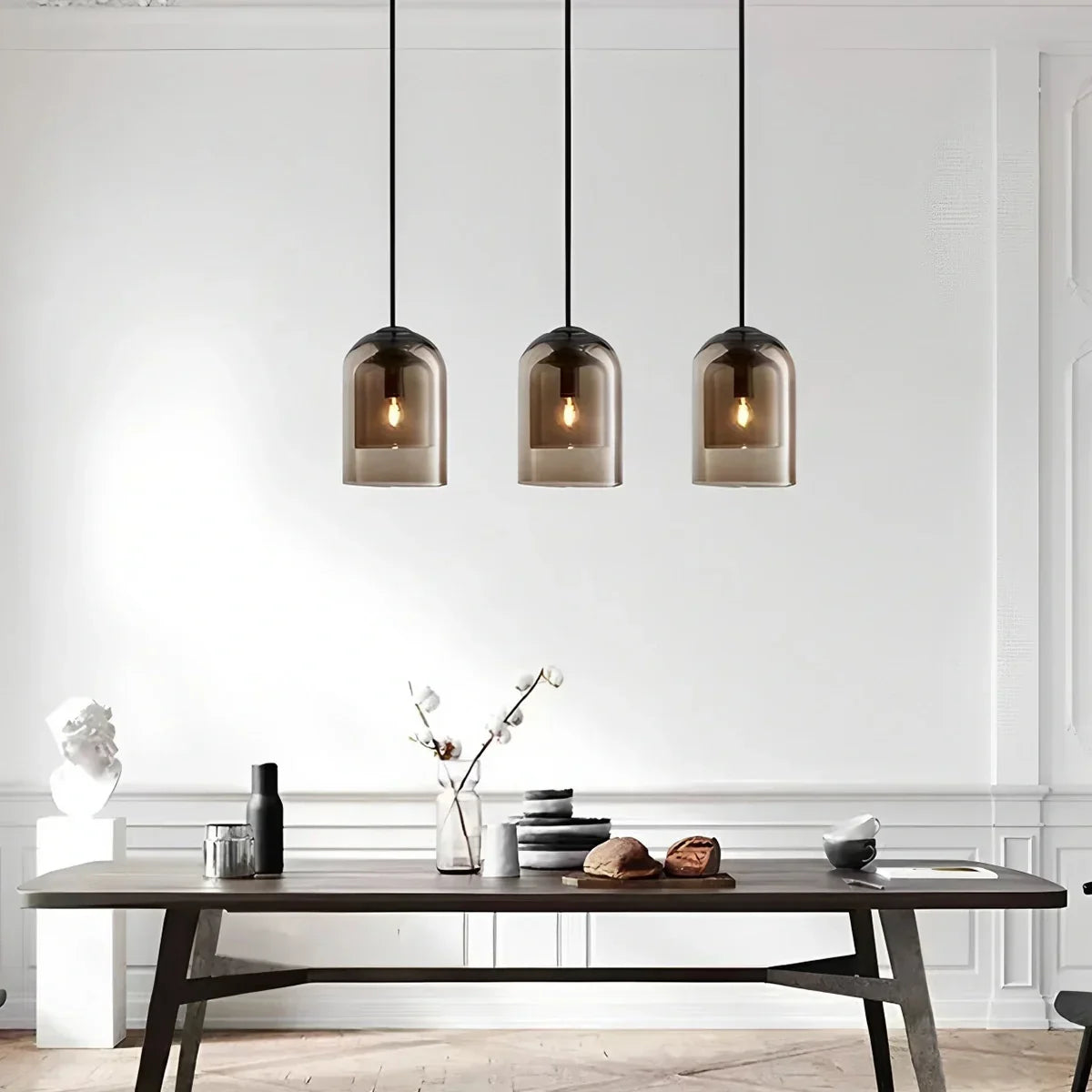 Otzara Double Glass Pendant Light for Dining Area | Desfino