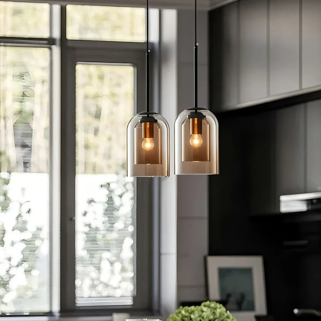 Otzara Double Glass Pendant Light for Dining Area | Desfino