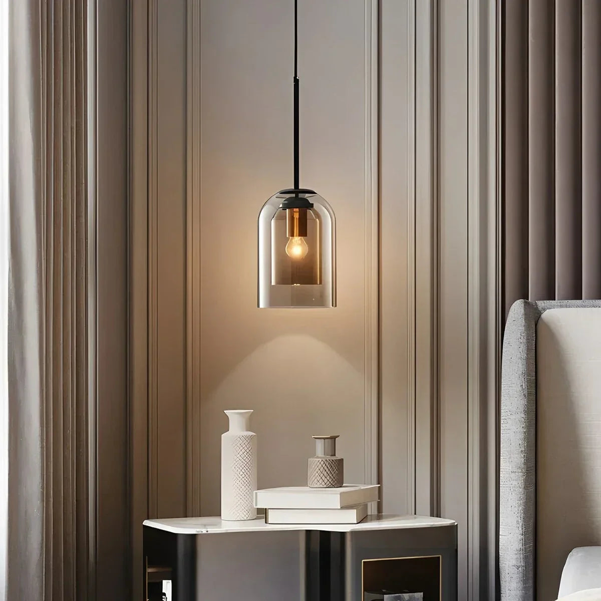 Otzara Double Glass Pendant Light for Dining Area | Desfino