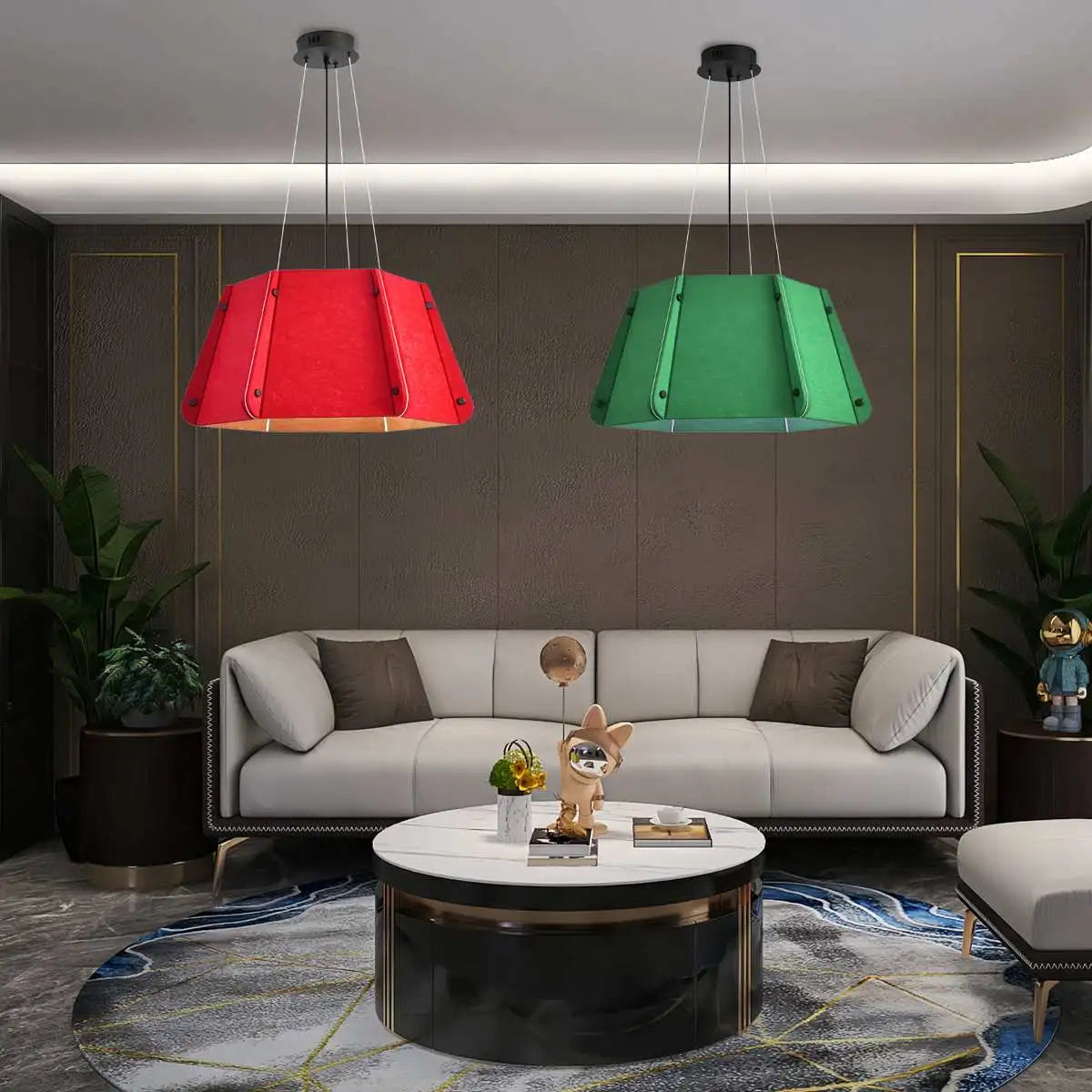 Outward Turning Circular Cone Acoustic Pendant Light | Desfino