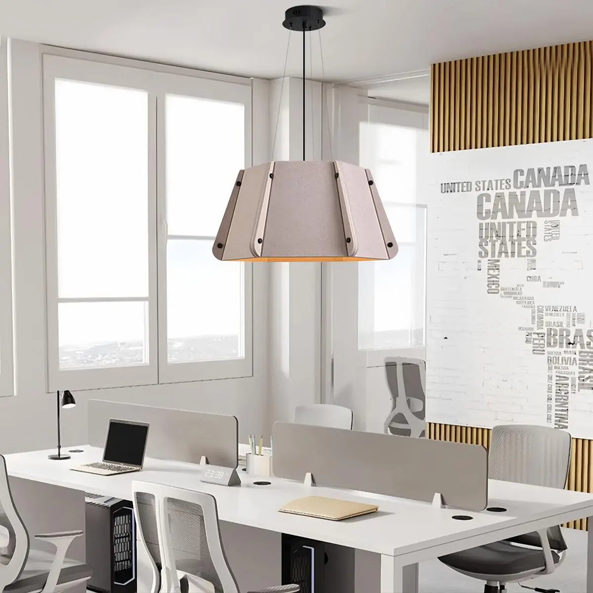 Outward Turning Circular Cone Acoustic Pendant Light | Desfino