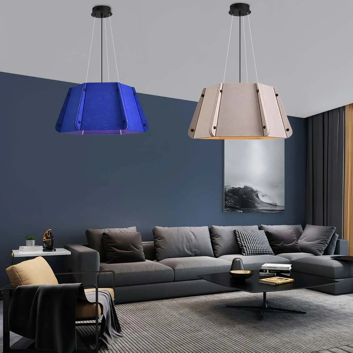 Outward Turning Circular Cone Acoustic Pendant Light | Desfino