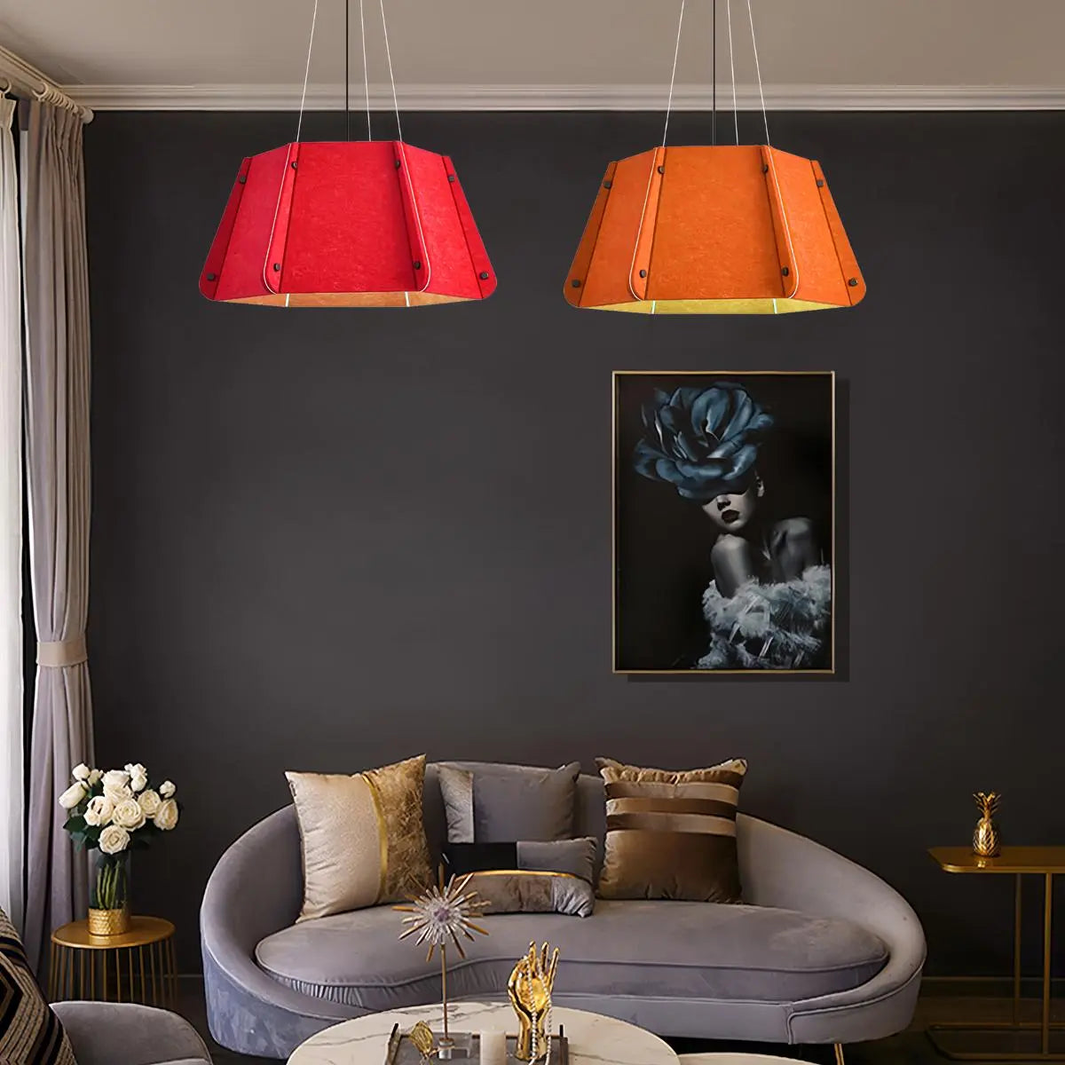 Outward Turning Circular Cone Acoustic Pendant Light | Desfino