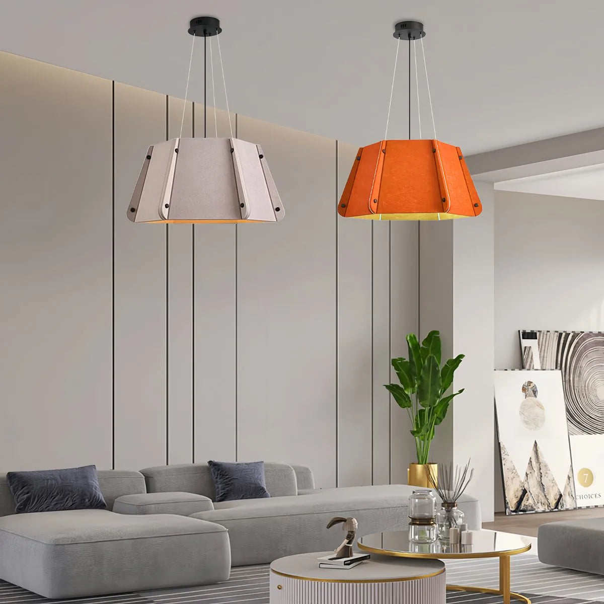Outward Turning Circular Cone Acoustic Pendant Light | Desfino