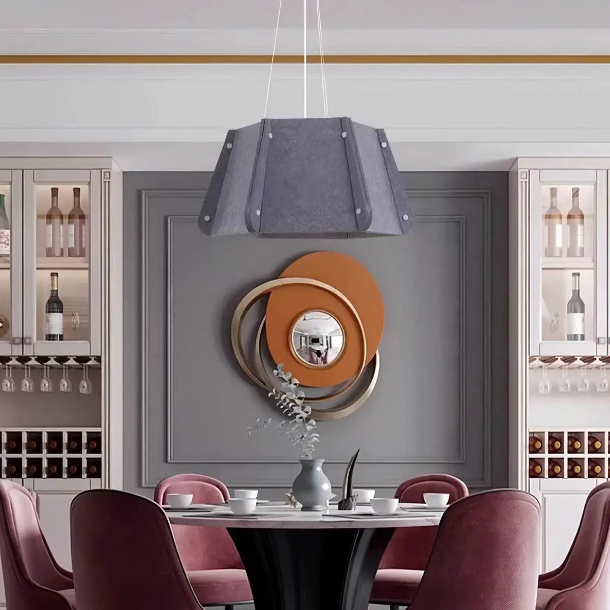 Outward Turning Circular Cone Acoustic Pendant Light | Desfino