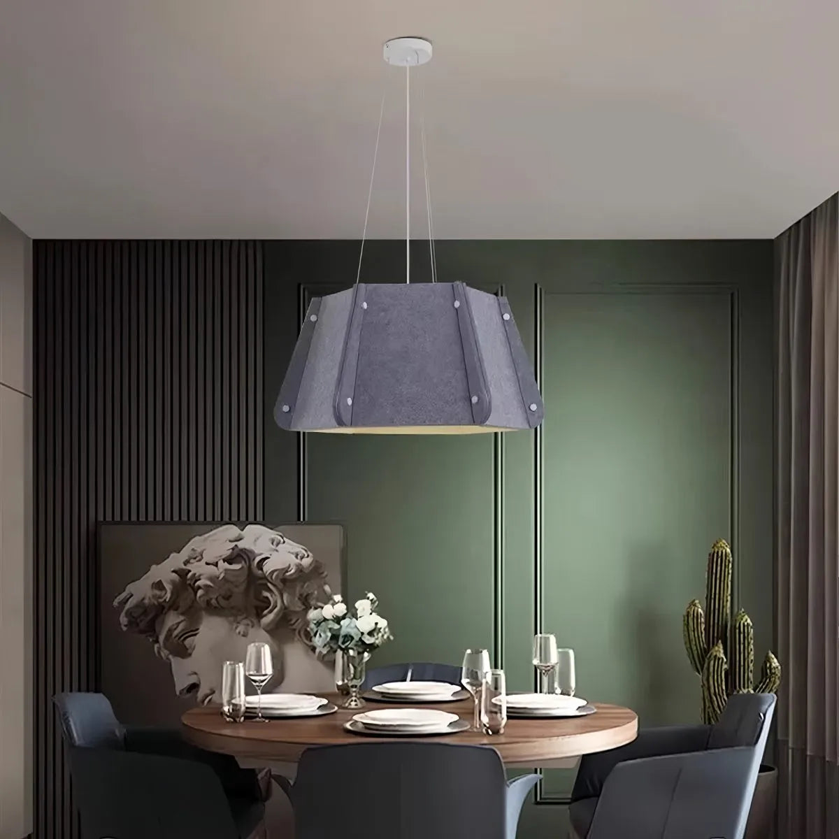 Outward Turning Circular Cone Acoustic Pendant Light | Desfino