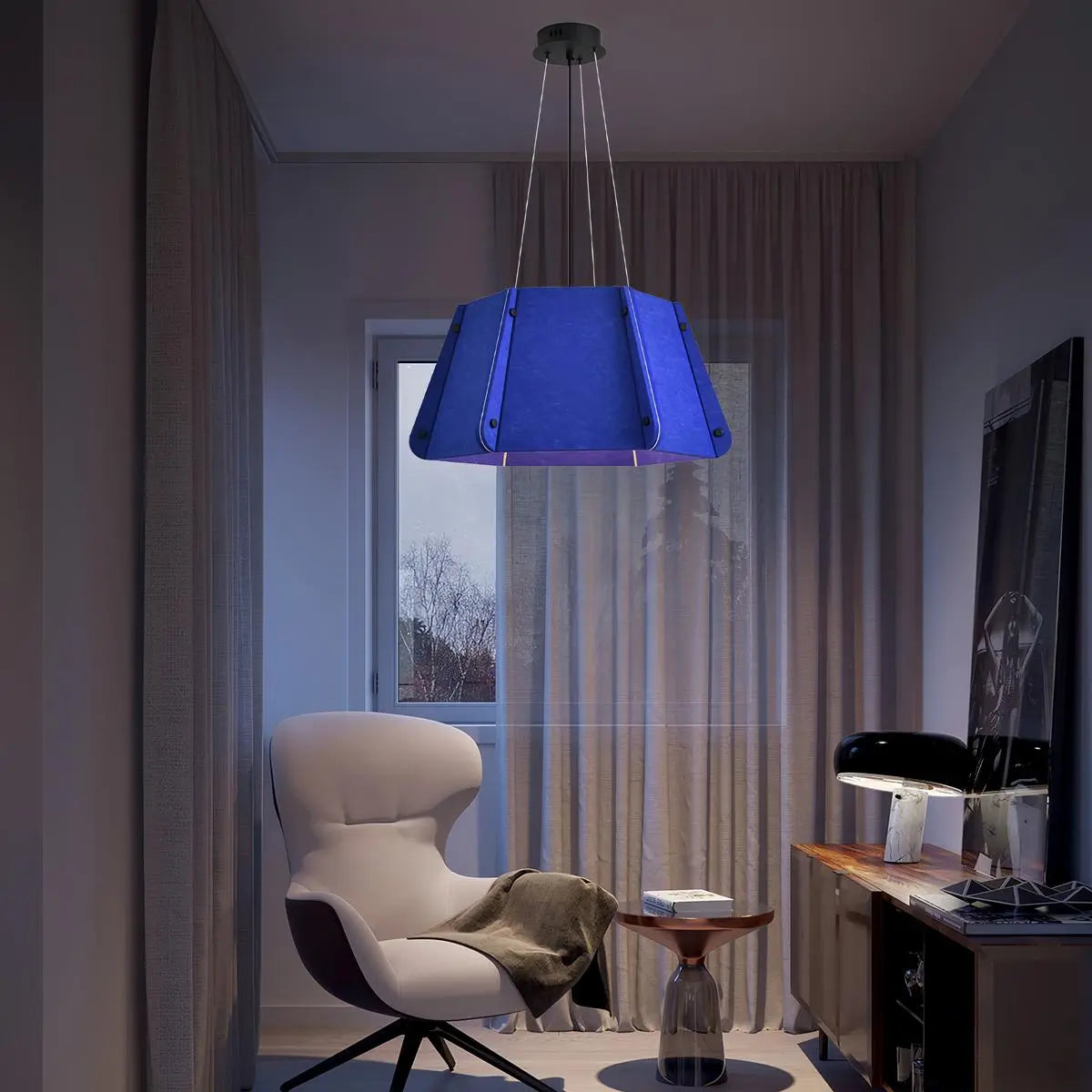Outward Turning Circular Cone Acoustic Pendant Light | Desfino