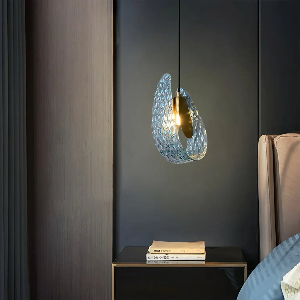 Peacock Blue Art Glass Chandelier for Dining Room | Desfino