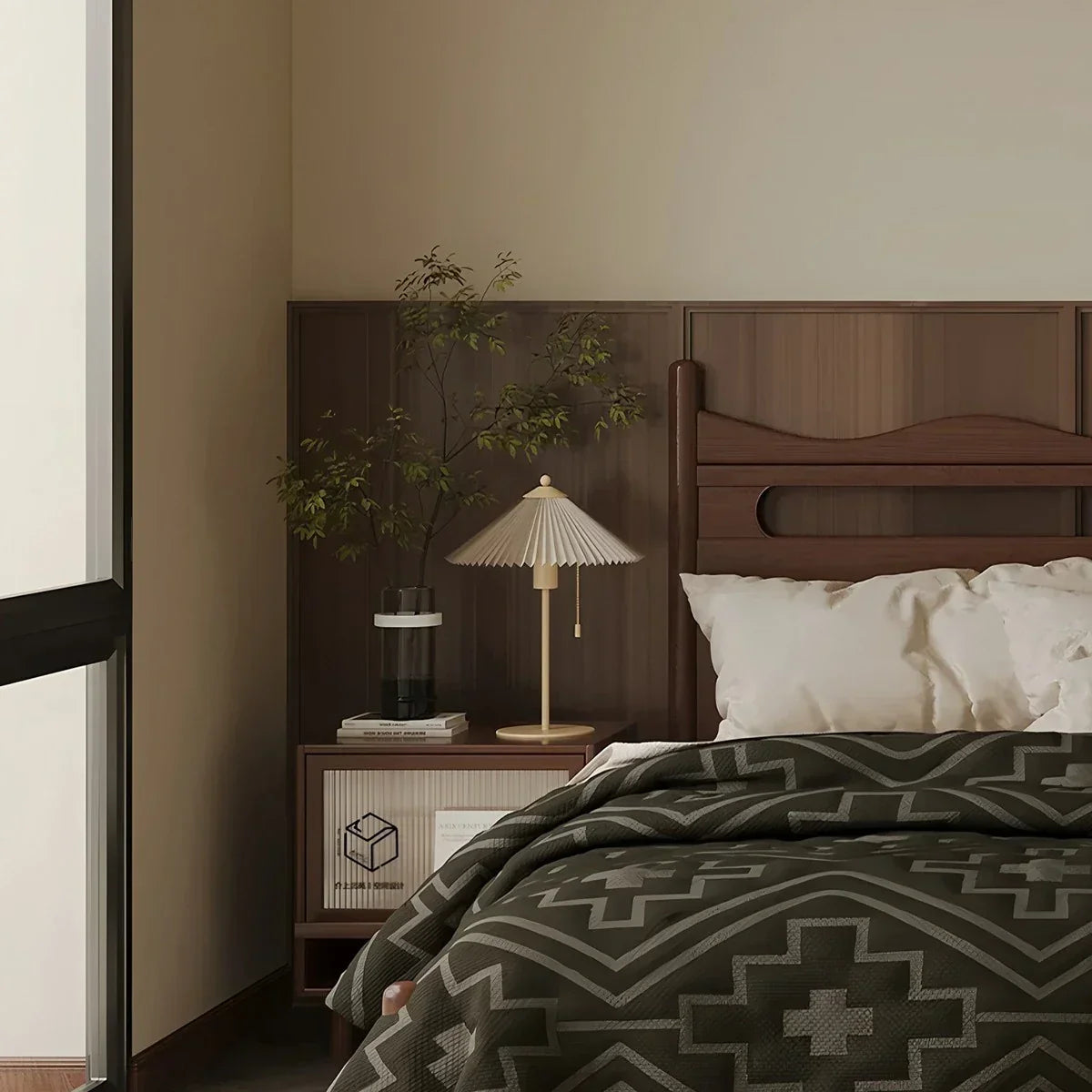 Perla Pleated Table Lamp for Bedroom | Desfino