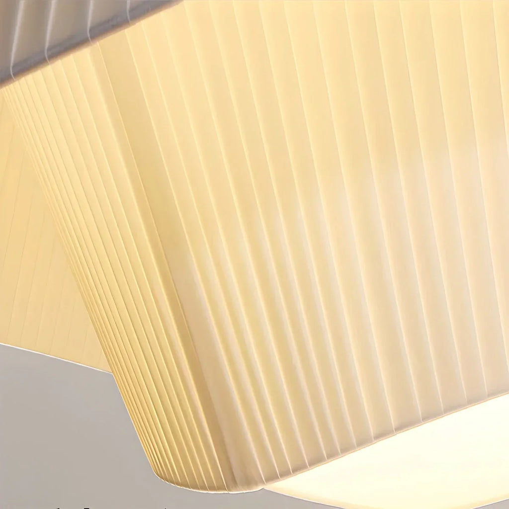 Pendelleuchte mit plissiertem Stoff-Trommelschirm für moderne Innenräume | Desfino