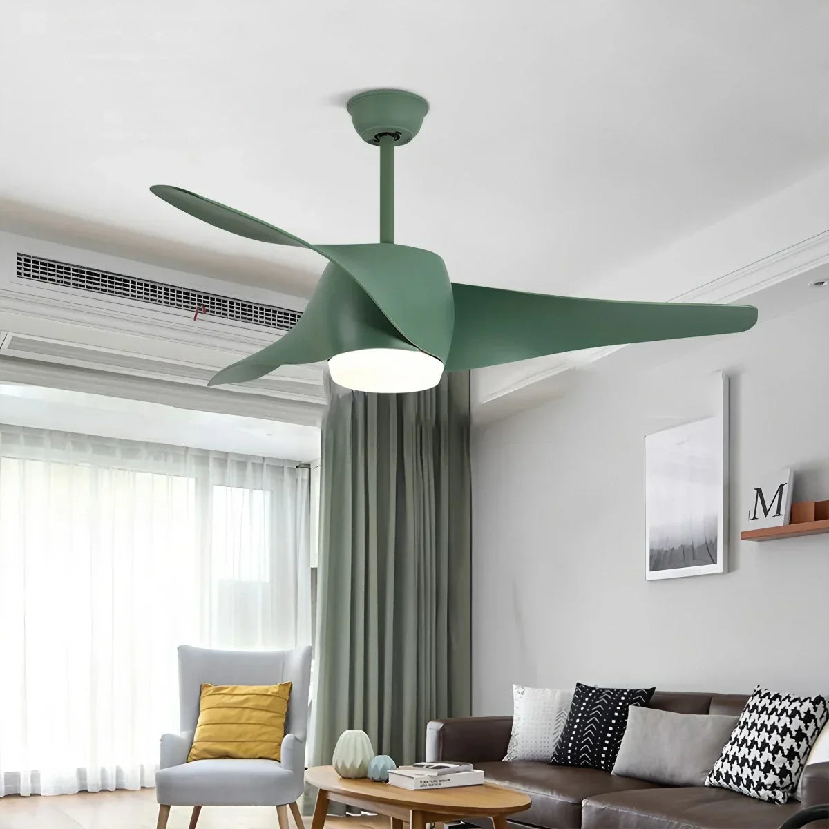 Deckenventilator mit Lampe und Propellerdesign für das Esszimmer | Desfino