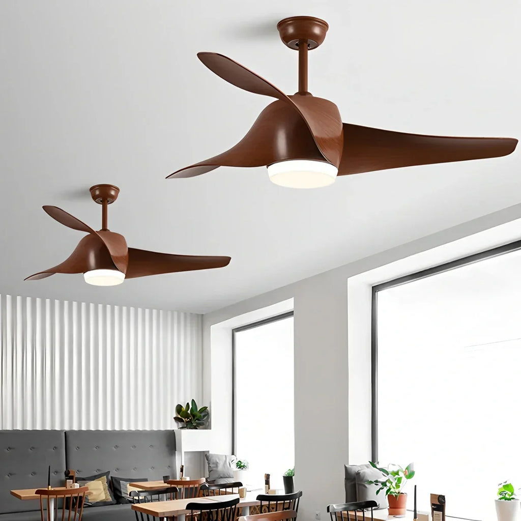 Deckenventilator mit Lampe und Propellerdesign für das Esszimmer | Desfino