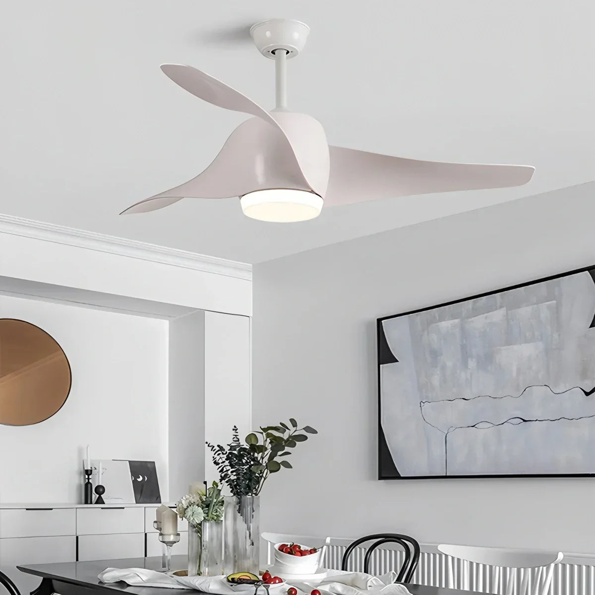 Deckenventilator mit Lampe und Propellerdesign für das Esszimmer | Desfino