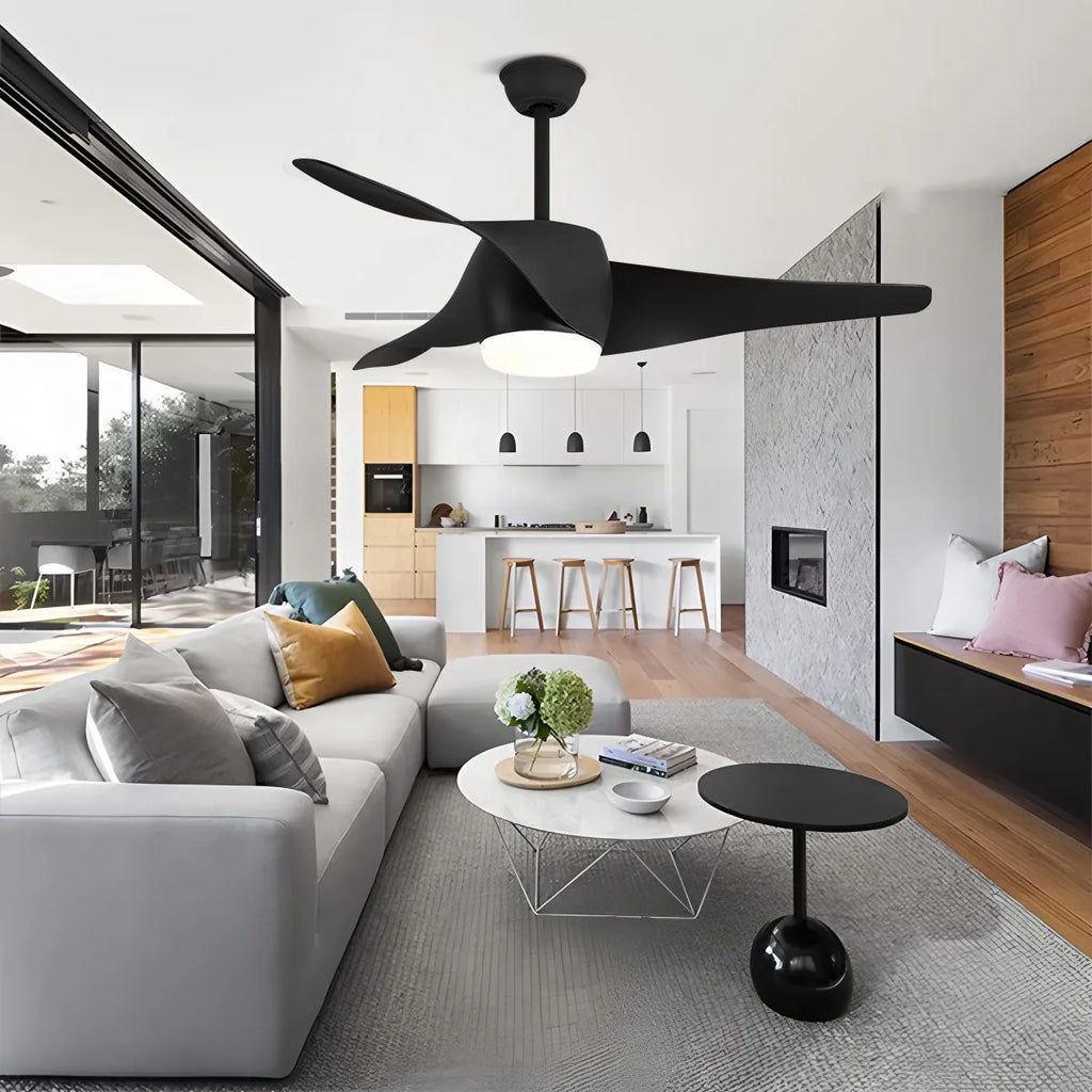 Deckenventilator mit Lampe und Propellerdesign für das Esszimmer | Desfino