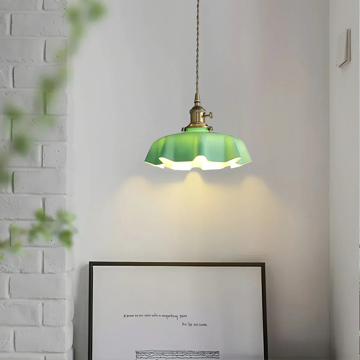 Retro-Pendelleuchte aus farbigem Glas für die Küche | Desfino