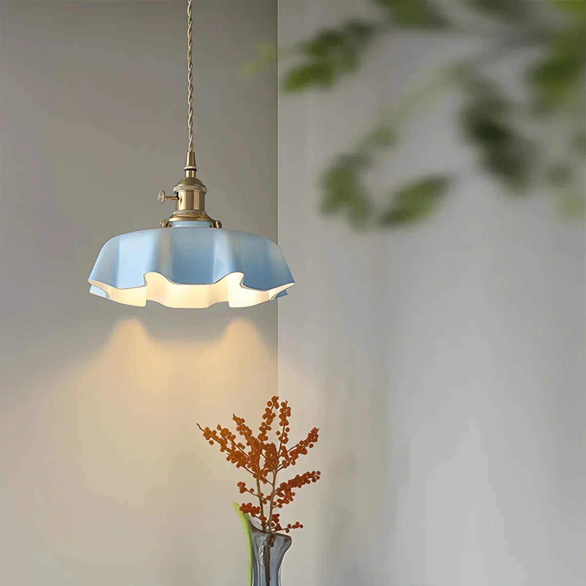 Retro-Pendelleuchte aus farbigem Glas für die Küche | Desfino