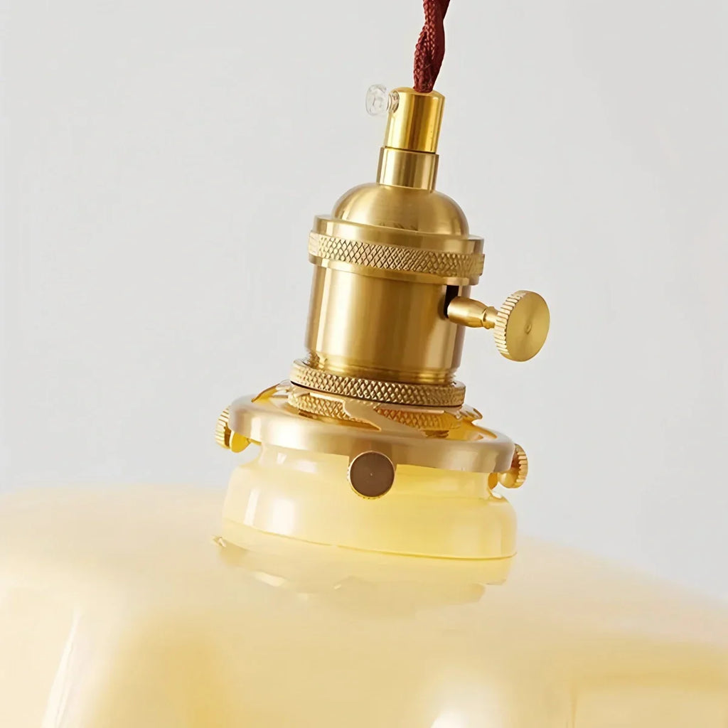 Retro-Pendelleuchte aus farbigem Glas für die Küche | Desfino