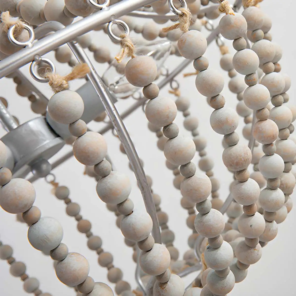Retro Wooden Bead Chandelier for Dining Room | Desfino