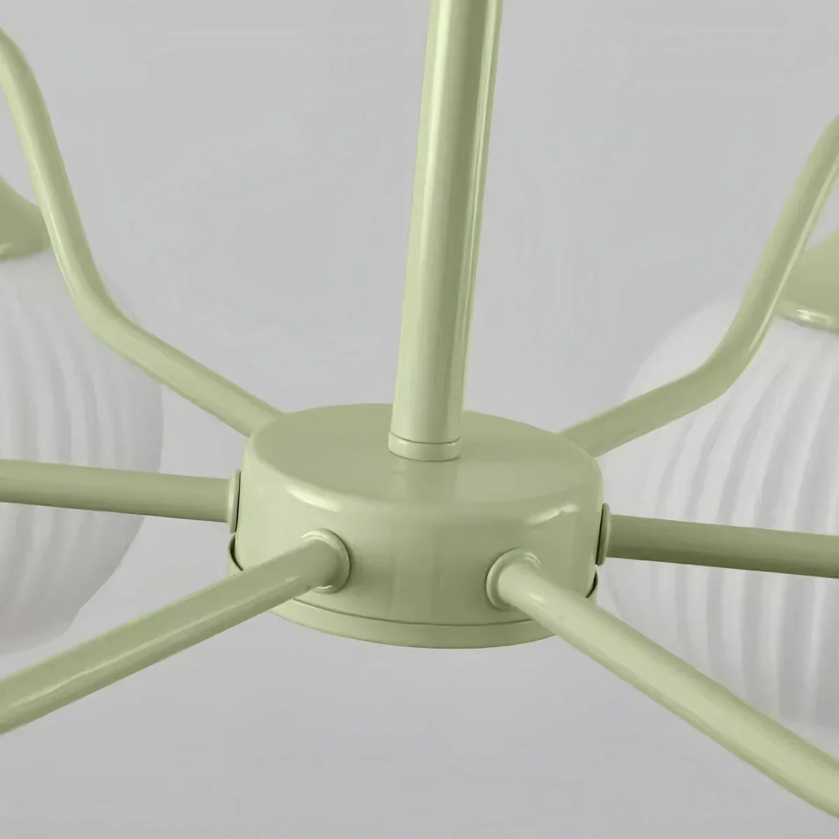 Ribbed Glass Matcha Chandelier | Desfino