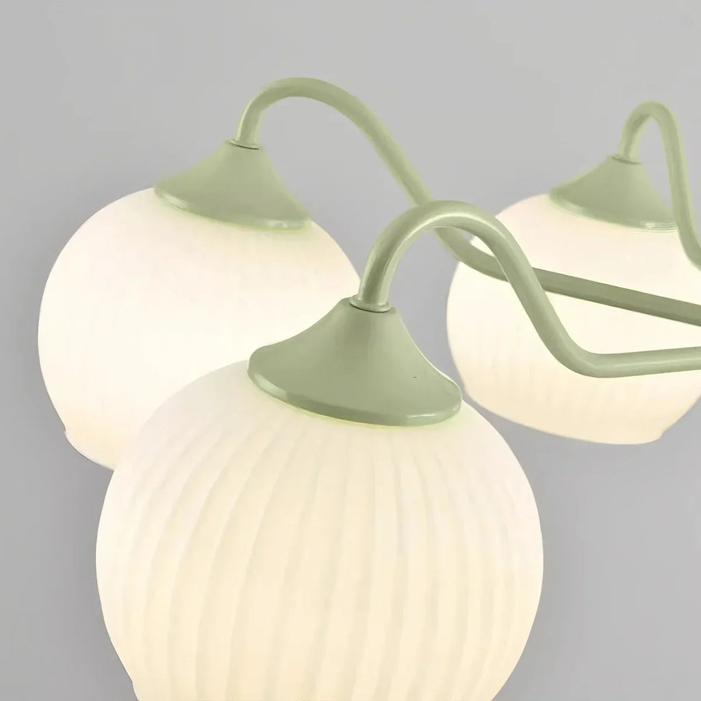 Ribbed Glass Matcha Chandelier | Desfino