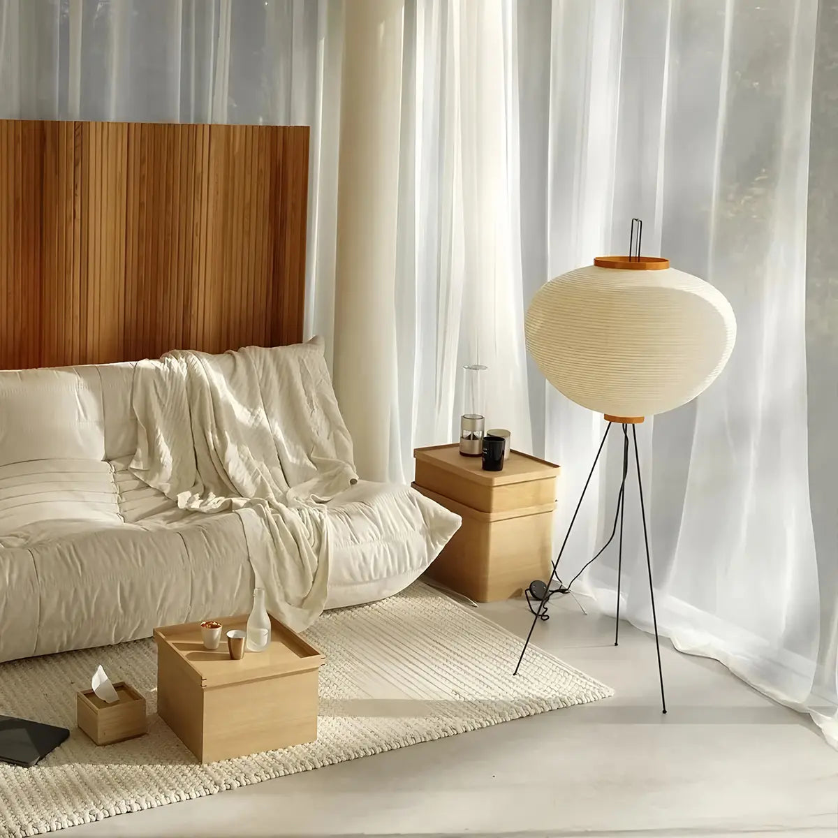 Rice Paper Art Floor & Table Lamp | Desfino