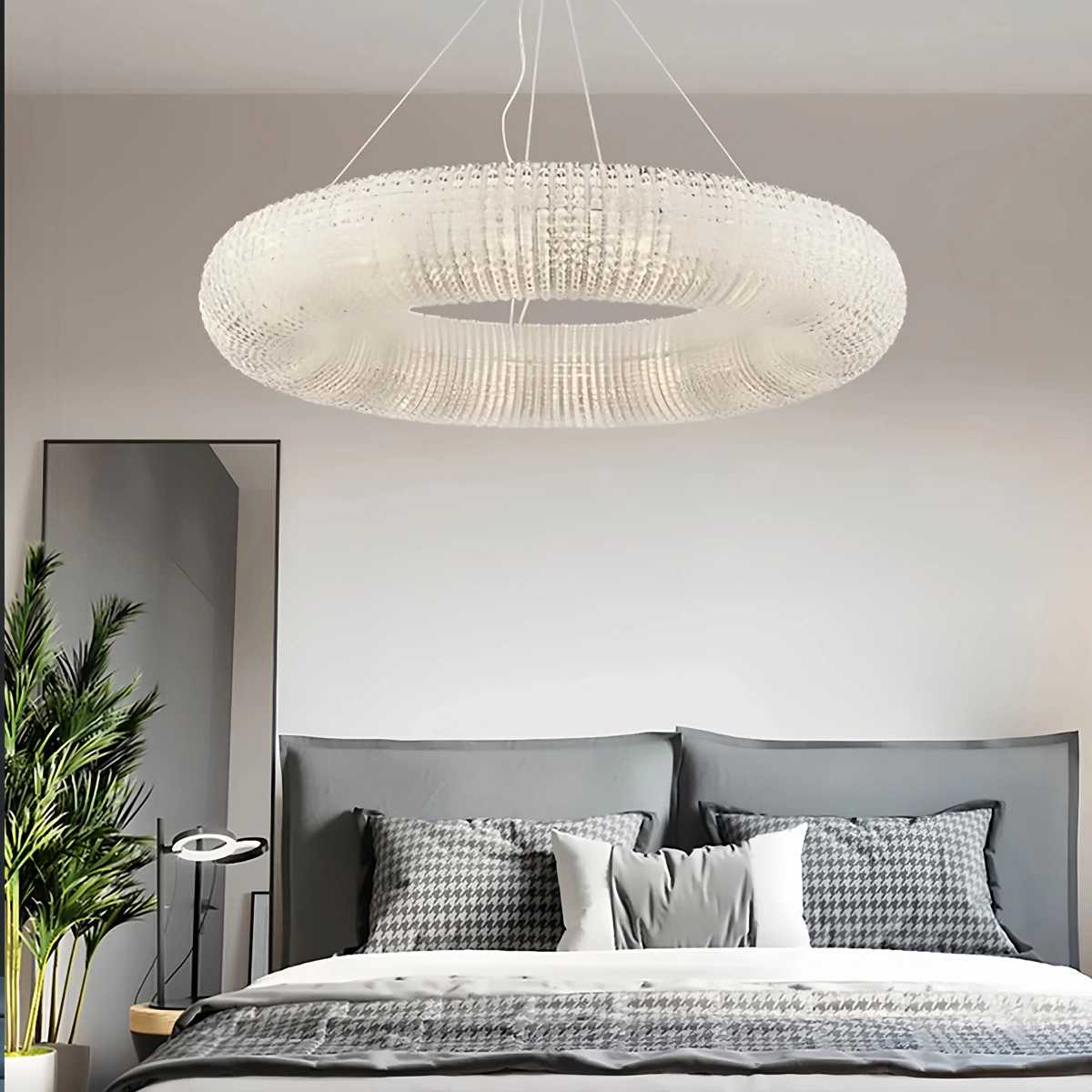 Riddle Round Crystal Led Ring Chandelier | Desfino