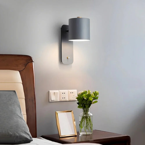 Desfino  Rotatable Cylinder Wall Lamp With Metal Body