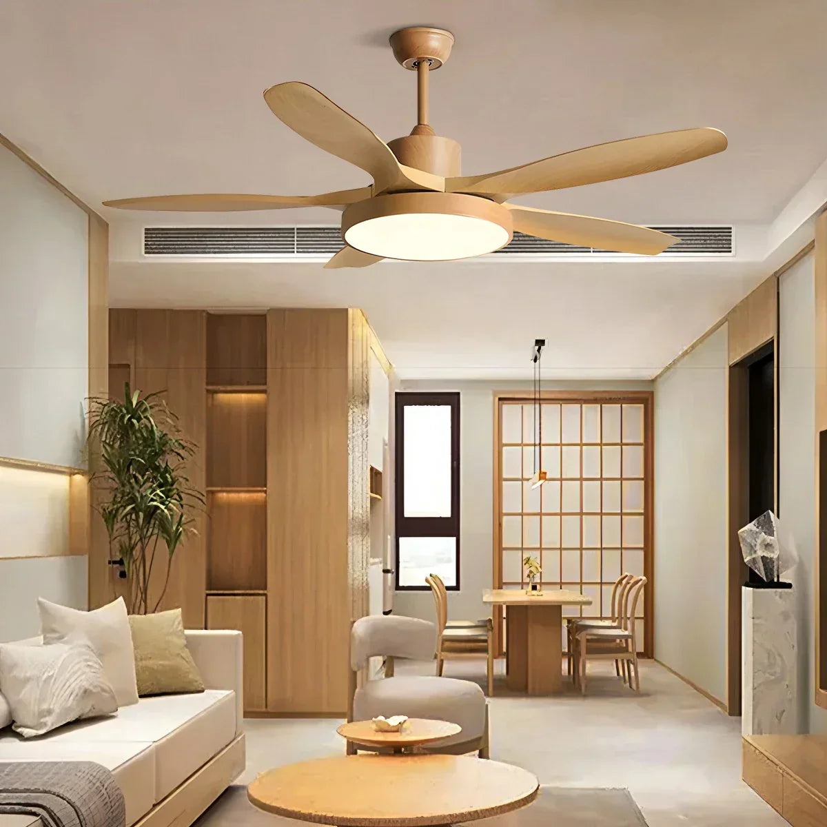 Scandi Reversible Ceiling Fan with Light | Desfino