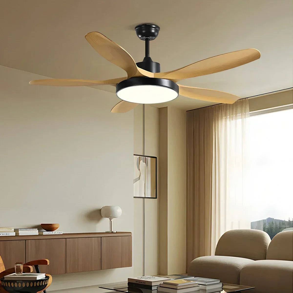 Scandi Reversible Ceiling Fan with Light | Desfino