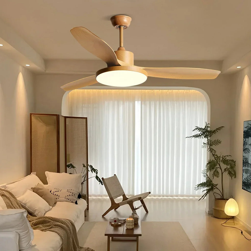 Scandi Reversible Ceiling Fan with Light | Desfino