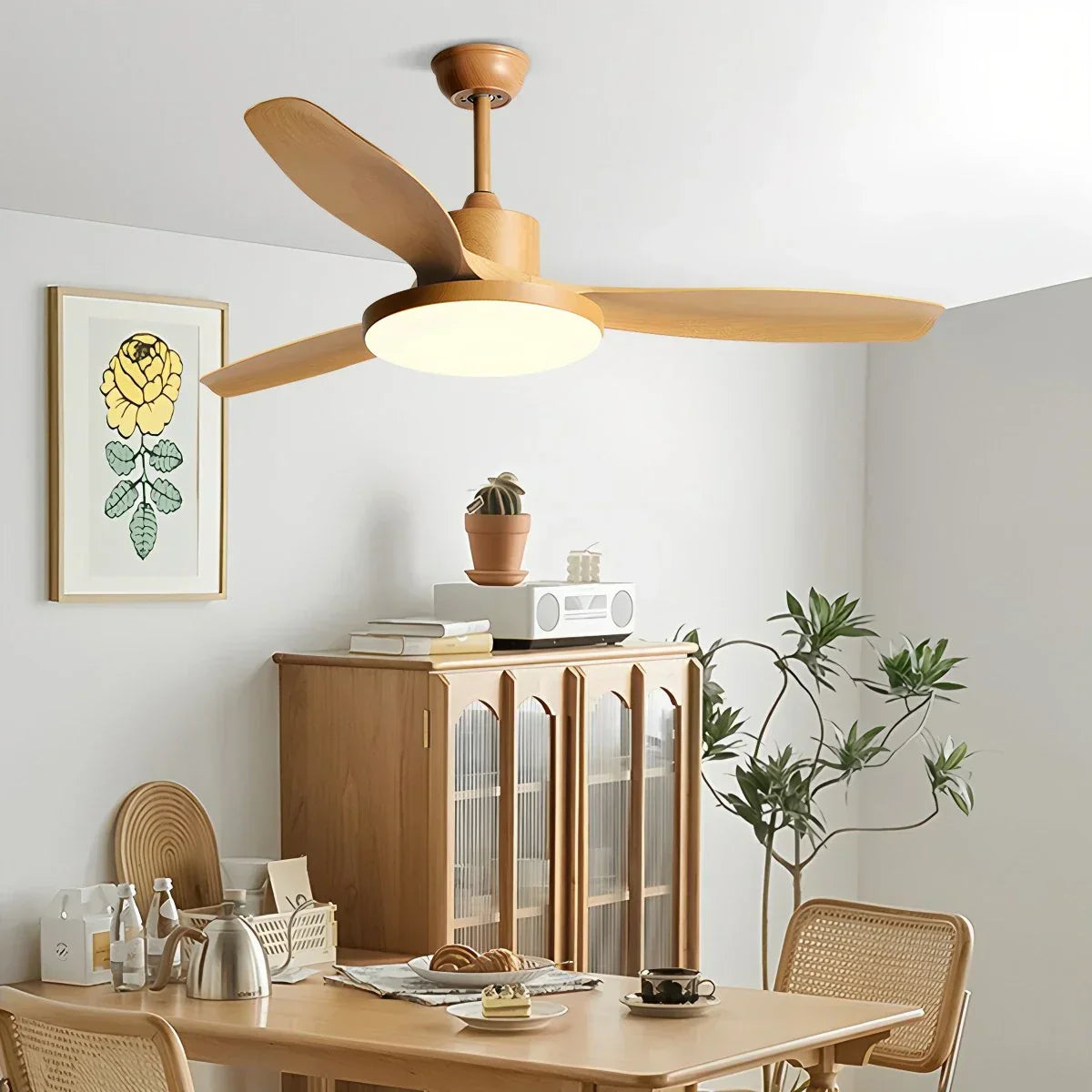 Scandi Reversible Ceiling Fan with Light | Desfino