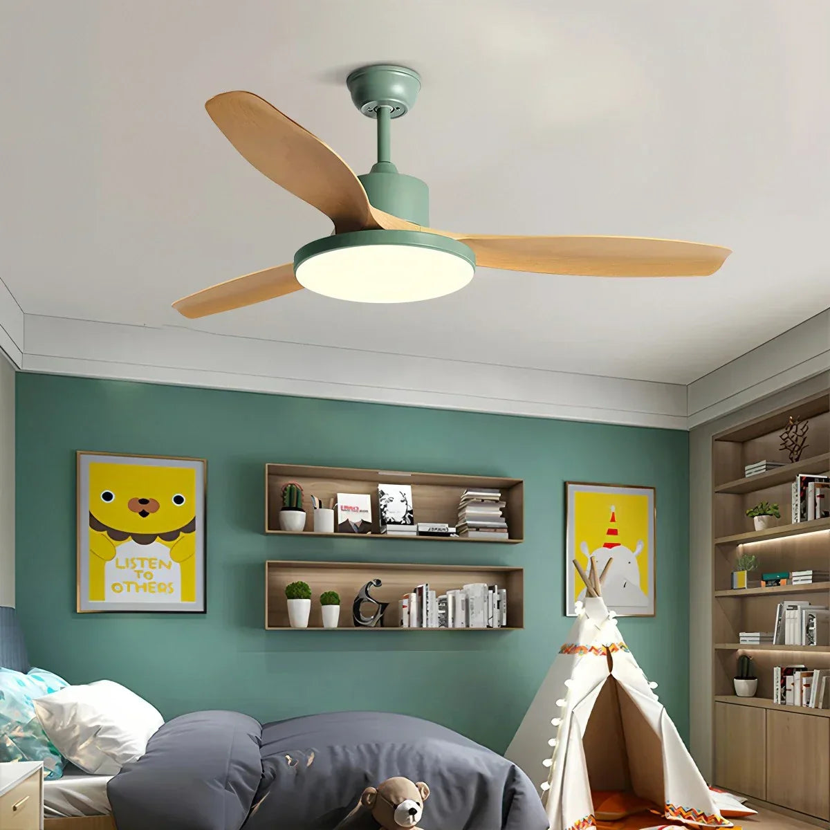 Scandi Reversible Ceiling Fan with Light | Desfino