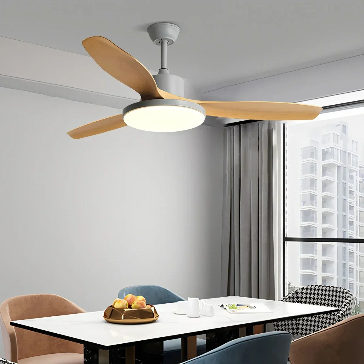 Scandi Reversible Ceiling Fan with Light | Desfino