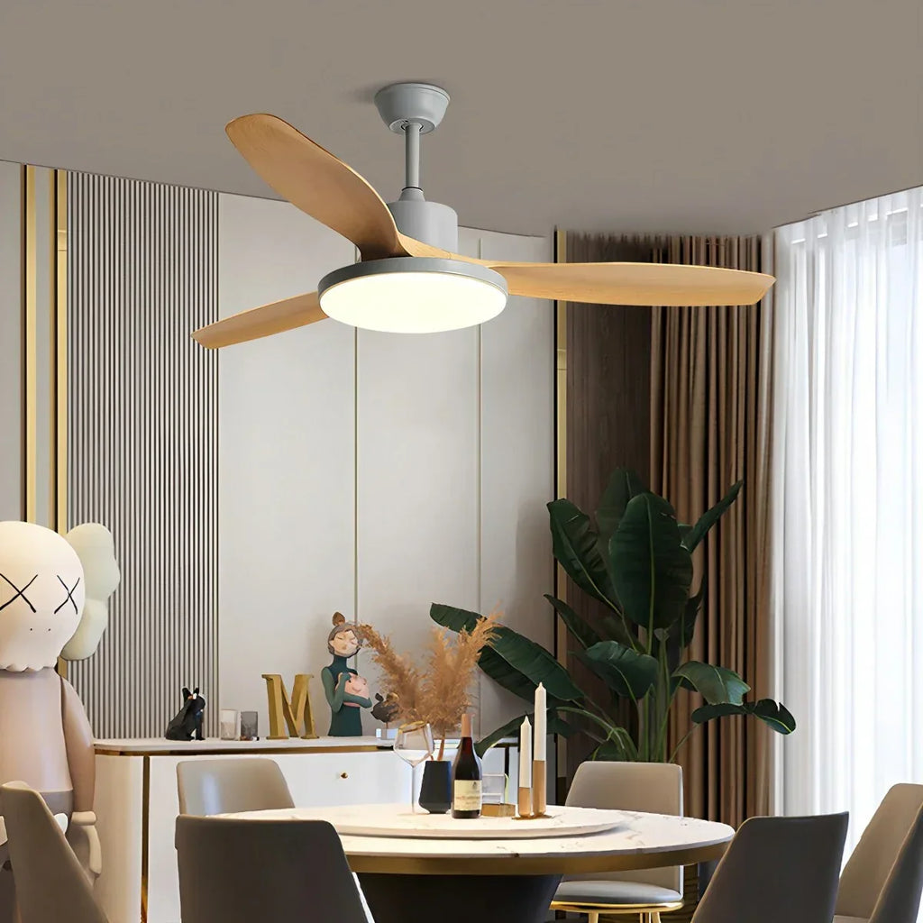 Scandi Reversible Ceiling Fan with Light | Desfino