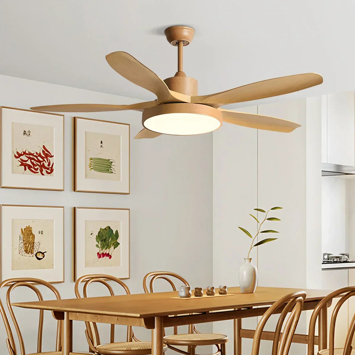 Scandi Reversible Ceiling Fan with Light | Desfino