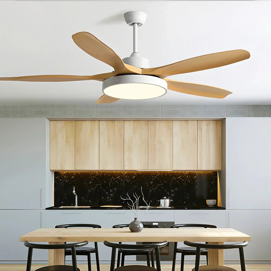 Scandi Reversible Ceiling Fan with Light | Desfino