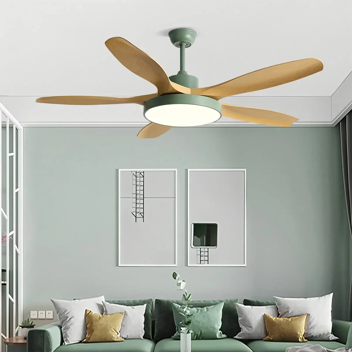 Scandi Reversible Ceiling Fan with Light | Desfino