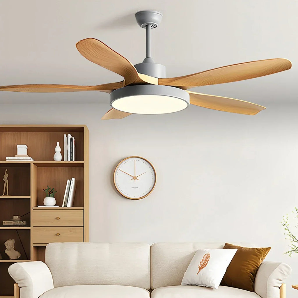 Scandi Reversible Ceiling Fan with Light | Desfino