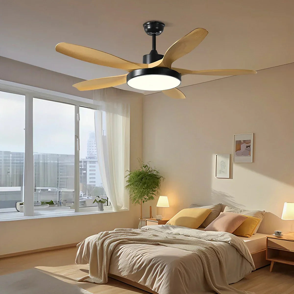 Scandi Reversible Ceiling Fan with Light | Desfino